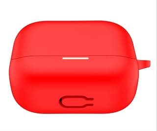 جراب سيليكون من Detuea متوافق مع Anker Soundcore K20i، غطاء حماية ناعم ومضاد للصدمات، نحيف مع ميدالية - أحمر