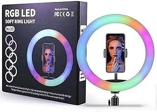 MJ33 7 Color RGB LED Ring Light for Smartphone, Camera, YouTube Video, Ring Light
