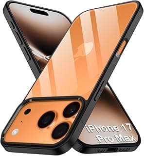 جراب لهاتف iPhone 17 Pro Max مقاس 6.9 بوصة، جراب هاتف محمول مقاوم للصدمات غير قابل للاصفرار، وظهر شفاف مضاد للخدش (أسود)