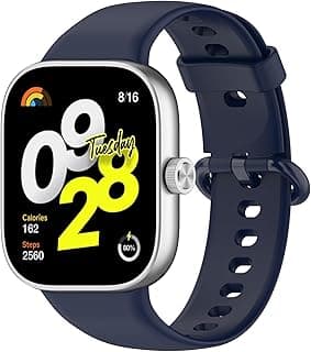 Dl3 Mobilak Bracelet for Redmi Watch 4 / Redmi Watch 5 / Xiaomi Smart Band 8 Pro/Xiaomi Smart Band 9 Pro Wristbands for Men Women, Silicone Strap, Waterproof Sports Replacement Strap