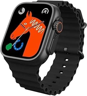 T800 Ultra Smart Watch Largest and Brightest Display Deep Waterproof With Video Controlling Assistant Wireless Fast Charging, BIGGER SCREEN SHOW MORE, Bluetooth, NFC (BLACK)