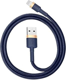 كابل لايتنينج USB شحن سريع 2.4 أمبير 1 متر لابل ايفون 11 برو ماكس (أزرق)