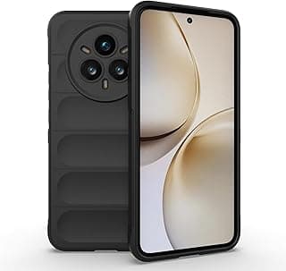 جراب هاتف Magic Shield من TPU + سيليكون UNBLACK مقاوم للصدمات متوافق مع Realme 14 Pro Plus (أسود)