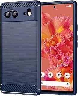 جراب من ألياف الكربون TPU لهاتف Pixel 6 - أزرق