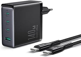 شاحن من جويروم بمنفذ USB متوافق مع سامسونج و هواوي و الهواتف الذكية بـ 4 منافذ بقوة 140.0 واط