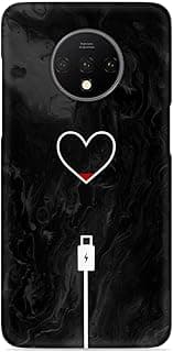 جراب موبايل سيليكون بطباعة Heart Charging متوافق مع Oneplus 7T