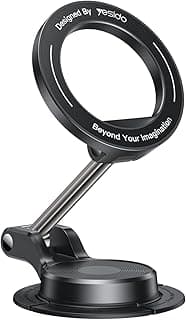 Yesido C218 Magnetic Car Phone Holder – 360° Dual-Axis Folding Magnetic Mount with Strong Adhesive Base, Zinc Alloy & ABS Build