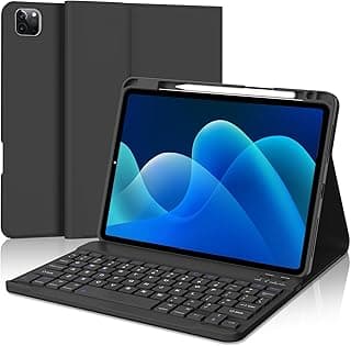 D DINGRICH Keyboard Case for iPad Pro 11 inch 4th/3rd/2nd/1st Generation, Air 5th/4th Gen 10.9 inch - Black