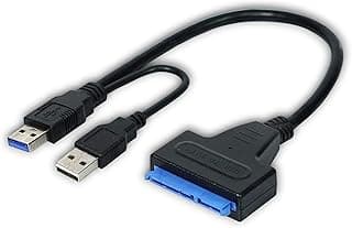 SATA to USB 3.0/2.0 Cable Up to 6 Gbps for 2.5 Inch External HDD SSD Hard Drive SATA 3 22 Pin Adapter USB 3.0 to Sata III Cord (Usb 3.0)