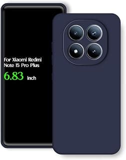 For Xiaomi Redmi Note 15 Pro Plus Silicone Back Color Cover,Camera Protection From Shocks From TPU Compatible For Xiaomi Redmi Note 15 Pro Plus (6.83") (Dark Blue)