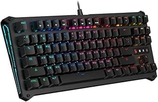 كيبورد ميكانيكي جيمنج B930 TKL - مفاتيح Light Strike (LK) Optical Orang (ملموسة مع صوت نقرة) - إضاءة RGB - استجابة سريعة 0.2ms - تخطيط عربي/إنجليزي | أسود