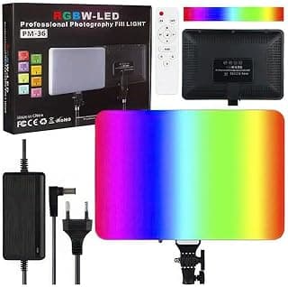 إضاءة بيستون RGB Lite PM-36 نطاق ألوان 3000-6500، عدد 352 لمبة LED، (40 وات) (موديل: PM-36)