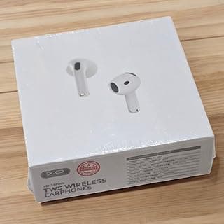 XO-TWS T6 pods Wireless Earbuds with Bluetooth 5.4, Powerful Sound, AI Noise Cancellation, IPX4 Water Resistant, Up to 20 Hours Battery Life, White