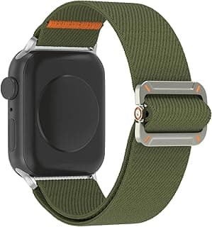 حزام نايلون مجدول Solo Loop من Nopatia مقاس 42/44/45/46/49mm | متوافق مع ابل واتش 1/2/3/4/5/6/7/8/9/10 SE ULTRA/ULTRA 2 | خفيف ومتين، سهل التركيب (أخضر)