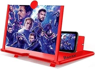 HD Projector Lens - Universal Smartphone Screen Enlarger with Adjustable Foldable Holder, Reduces Eye Strain and Blocks Harmful Rays, Compatible with All Mobile Devices for Better Video Watching