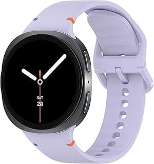 استيك ساعة سامسونج Galaxy Watch 8، سوار سيليكون ناعم بديل لساعة سامسونج Galaxy Watch 8 مقاس 40 مم 44 مم / Galaxy Watch8 Classic مقاس 46 مم (2025)
