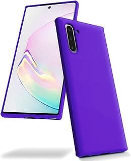 غطاء خلفي سيليكون ملون لسامسونج Galaxy Note 10، حماية كاملة للجسم من الصدمات من TPU متوافق مع سامسونج Galaxy Note 10 (6.3 بوصة) (بنفسجي)