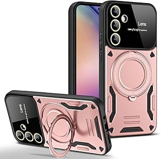 For Samsung Galaxy S24 FE Camera Lens Camera Protection Supports Wireless Charging With Magnetic Ringe (Rose Gold)