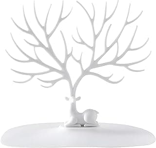 حامل ملحقات أنيق لتنظيم مفاتيحك والملحقات بتصميم راقي لديكور المنزل أو المكتب لون أبيض