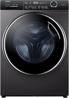 Haier 12 KG Front Loading Washing Machine, 525mm Super Drum, Direct Motion Inverter Motor, Laser Welding, Steam, Dark Silver, HW120-B14979S8