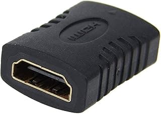 وصلة محول بمنفذ HDMI انثى الى وصلة محول انثى F/F لجهاز HDTV HDCP 1080 بيكسل، من اتش دي ام اي، عدد المنافذ: 2، أسود