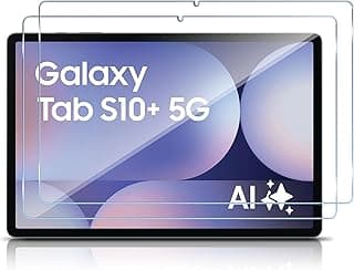 سكرين بروتكتور متوافقة مع سامسونج Galaxy Tab S10 Plus/S9 Plus/S9 FE Plus، قطعتين زجاج مقوى صلابة 9H مضاد للخدش، الترا HD بدون فقاعات