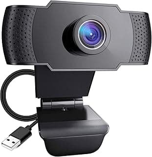كاميرا ويب HD 1080P مع ميكروفون USB، 2 ميجابيكسل/ 30 اطار في الثانية، زاوية عريضة للغاية، مشبك/حامل - لمكالمات الفيديو والبث المباشر واجتماعات زووم والكمبيوتر واللابتوب