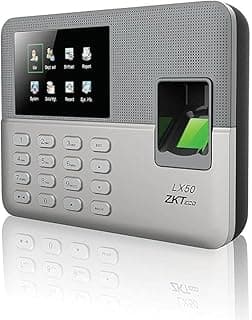 جهاز بصمة حضور وانصراف ZK.Teco LX50 بشاشة ملونة 2.8 بوصة، يدعم البصمة والرقم السري، سعة 500 مستخدم و50,000 سجل، نقل بيانات عبر USB، مثالي للشركات والمكاتب
