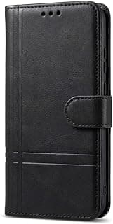For Huawei honor X8 4G 2020 Case, Leather Flip Case Cover Card Slot with Kickstand and Magnetic Closure Strap Includes Inner TPU Silicone Wallet Case - Black