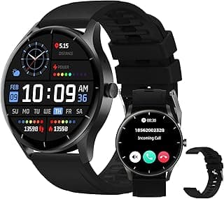 Smart Watches For Men,1.39" Display,Prayer Alerts,Arabic Support,Bluetooth Calls,IP68 Waterproof,Spo2/Hr/Sleep Tracking,123+ Sports Modes,7-Day Battery (230mah),Ios/Android.(Black)