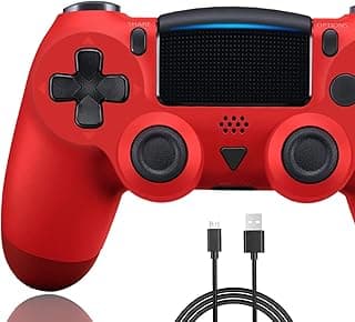 Wireless Controller for PS4, Bluetooth High Performance Gamepad, Support Dual Motor Feedback | Upgraged Joysitck | Headphone Jack | 6-Axis Sensor | Touch Pad, Compatible with Playstation 4/Slim/Pro/Pc