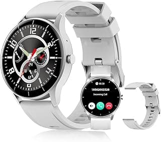 Smart Watches For Men,1.28" Display,Prayer Alerts,Arabic Support,Bluetooth Calls,IP68 Waterproof,Spo2/Hr/Sleep Tracking,123+ Sports Modes,7-Day Battery (230mah),Ios/Android.(Silver)