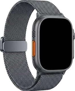 X Mob Watch Series SE 49mm 46mm 45mm 44mm 42mm Stainless Steel Magnetic Replacement Strap for Unisex Adult.