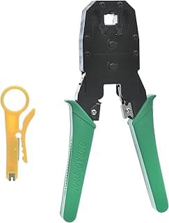 Metal 3-in-1 Modular Network Cable Pliers – Crimping, Stripping & Cutting Tool with Ergonomic Handle, Multi-Color
