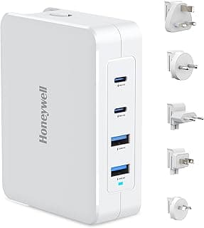 شاحن Zest، بتقنية GaN، بقوة 140 وات، شاحن حائط فائق السرعة مع دعم PPS، منفذ Type C 3.0 ومنفذ USB A، مزود بحماية من الماس الكهربائي والحرارة والجهد الزائد