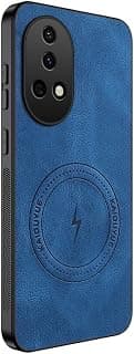Compatible with Huawei Nova 13 5G / Nova 12 5G – PU Leather Case Cover, Shockproof with Magnetic Ring for Accessories, Wireless Charging Compatible (if supported), Anti-Scratch TPU (Blue)
