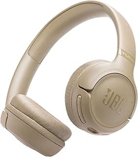 JBL Tune 530 BT Wireless On-Ear Headphones with JBL Pure Bass Sound, Bluetooth 6.0, Foldable Design and 76-Hour Battery Life, Google Fast Pair/Microsoft Swift Pair, Beige