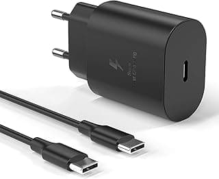 USB C to Type C Charger 25W Fast Charging Compatible with Galaxy S21-S22-S23-S24-S25 Ultra- A54-A55-A56 -A71 S24Ultra/Z Fold 5 4/Z Flip 4/Galaxy Tab S9 S8/Fast Replacement Power Adapter