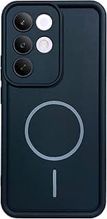 (لـ C85 Pro) جراب ظهر Xpress لهاتف Oppo Realme C85 Pro من السيليكون الناعم مع شعار مغناطيسي مطبوع وحماية للكاميرا TPU، جراب مضاد للصدمات (أسود)