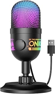 For Onikuma M930 Studio RGB Microphone with 48KHz Capture & Smart Monitoring