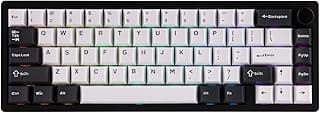 Galaxy65 Wireless QMK/VIA Mechanical Keyboard, Ball-Catch Aluminium Custom Keyboard, Creamy Switch, Gasket, Hot-Swap, RGB, Knob, 2.4Ghz/BT/USB, QWERTY (Black, Blueberry Ice Cream)