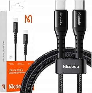 Mcdodo CA-5641 60W 3A Type-C To Type-C Charging and Data Cable Black 1M