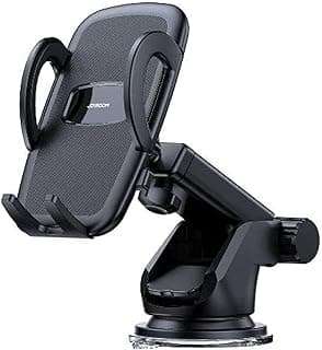 حامل موبايل للسيارة ميكانيكي JOYROOM JR-ZS259 قابل للتعديل للتابلوه والزجاج، دوران 360 درجة، للهواتف 4.7-6.7 بوصة - أسود