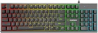 كيبورد جيمنج ميكانيكي Gamemax K901 باضاءة RGB متوافق مع الكمبيوتر - اسود