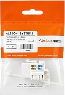 ALSTON CAT6 UTP Dual Keystone Jack 90° RJ45