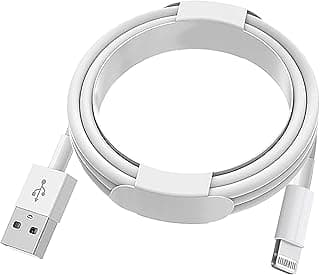 Charge Cable compatible with iPhone 14/13/12/11 Pro Max/XS/X/8/7/6S/5 and iPad, 1m Fast Charging USB for lightning Data Sync Cable, White