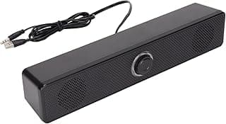 مكبر صوت للكمبيوتر - (6 واط) 3 واط × 2.0 قنوات - مقبس 3.5 ملم + يعمل بمنفذ USB للاب توب والكمبيوتر المكتبي