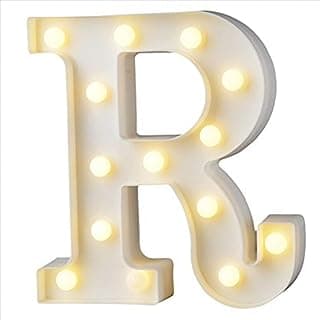لوحة إضاءة LED ديكورية على شكل حرف R للحفلات