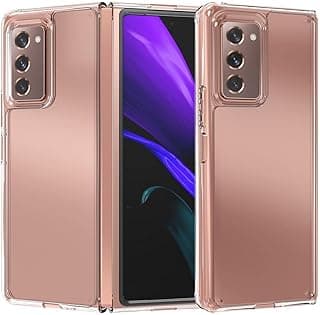 جراب شفاف لجهاز Galaxy Fold 2 5G. غطاء صلب من البولي كربونات شفاف كريستالي مقاوم للخدش والصدمات لجهاز سامسونج Galaxy Z Fold 2 5G