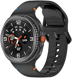 Sport Silicone Bands compatible with Samsung Galaxy Watch 8 Band 40mm /44mm/8 Classic 46mm, One Click No Gap Soft Sport Waterproof Strap for Galaxy Watch 8 Classic Band 46mm